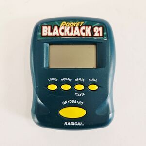 Radica Pocket Blackjack 21 Electronic Handheld Travel Card Game (1997 Edition)